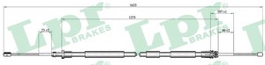 Kabel, parkeringsbremse, Bak, Venstre, CITROËN XSARA Break, 4745K2