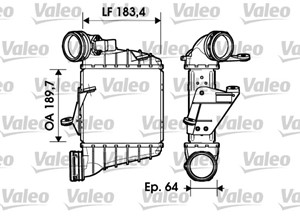 Ladeluftkjøler, SEAT CORDOBA, IBIZA III, SKODA FABIA I, VW POLO, 6Q0145804B, 6Q0145804E, 6Q0145805E