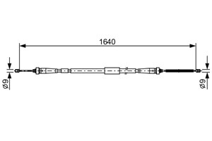 Kabel, parkeringsbremse, Høyre, RENAULT CAPTUR I, 36 53 089 00R