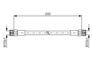 Bremseslange, Bakaksel, Innvendig, Høyre bakaksel, Venstre bakaksel, AUDI,MERCEDES-BENZ,VOLVO,VW, 000 428 26 35, 268705, 443 611 775 A,