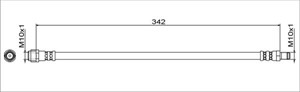 Bremseslange, Framaksel høyre, Framaksel venstre, MERCEDES-BENZ SL [R129], 129 428 10 35, 1294281035, A 129 428 10 35, A1294281035