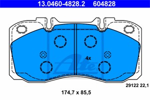 Bremseklosser sett, Framaksel, IVECO, 42555669