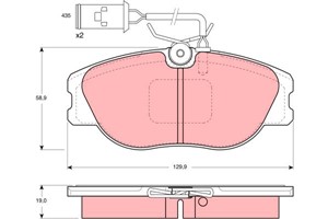 Bremseklosser sett, Framaksel, ALFA ROMEO 164, FIAT CROMA, TIPO, LANCIA DEDRA, DEDRA SW, DELTA I, DELTA II, THEMA, THEMA SW, 00000099406