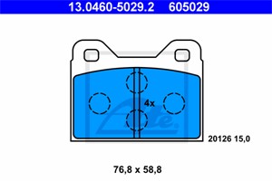 Bremseklosser sett, Foran, BMW 1500-2000 [115, 116, 118, 121], 1502-2002 [E10], 1502-2002 Cabriolet [E10], 1502-2002 Touring [E6], 34 11