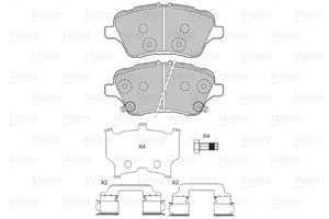 Bremseklosser sett, Framaksel, FORD, 1785193, 1848532, 1860476