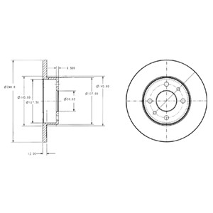 Bremseskive, FIAT,LANCIA, 5961814, 71738423