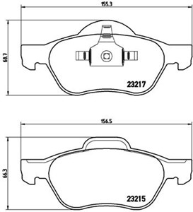 Bremseklosser sett, Framaksel, RENAULT, 410601237R, 7701209100, 7701209670, 7701210127, 7711130086, 8671016654