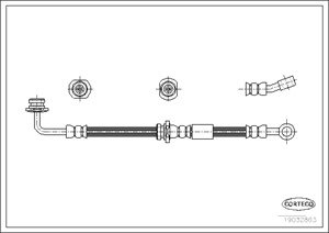 Bremseslange, Framaksel venstre, Venstre, SUZUKI JIMNY Terrängbil täckt, 5155081A00