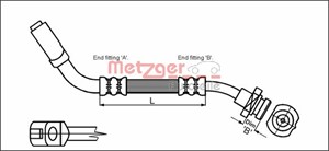 Bremseslange, Foran, Venstre, NISSAN PATHFINDER II, PICK UP, TERRANO I, TERRANO II, 46211-31G10, 46211-31G11