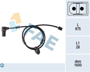 Sensor, hjulturtall, Venstre bakaksel, MERCEDES-BENZ E-KLASS [W210], E-KLASS T-Model [S210], 210 540 06 17, A 210 540 06 17, ALS-371