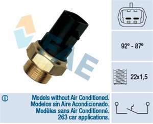 Temperaturbryter, radiator ventilator, ALFA ROMEO,FIAT,IVECO,LANCIA, 048 109 601 E, 048 109 601 F, 1264.32, 48 109 601 E, 48 109 601 F,