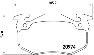Bremseklosser sett, Bakaksel, CITROËN,PEUGEOT,RENAULT, 1617247980, 172201, 425071, 425104, 425146, 425148, 425196, 425197, 425256, 42525