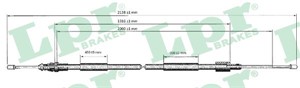 Kabel, parkeringsbremse, Bak, Høyre, Venstre, CITROËN C4 I, C4 Sedan I, PEUGEOT 307 Break, 307 SW, 4745T9, 9641453080