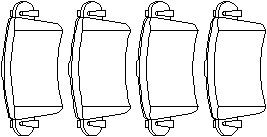 Bremseklosser sett, Bakaksel, NISSAN,OPEL,RENAULT,VAUXHALL, 09111467, 44 03 467, 4406 000 QAE, 7701 206 763