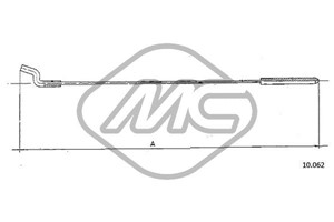 Gasskabel, VW KAEFER, 111 721 555E, 111721555E