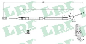 Kabel, parkeringsbremse, Bak, Høyre, MERCEDES-BENZ,VW, 2D0609722, 9044200285