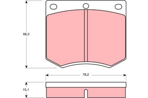 Bremseklosser sett, Framaksel, FORD,HYUNDAI,MORGAN,TRIUMPH,TVR, 113E-2K02-1B, 1540859, 1554550, 1554552, 1565491, 1571247, 1572069, 1576