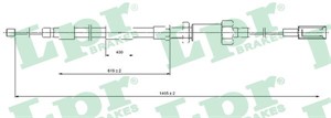 Kabel, parkeringsbremse, Foran, CITROËN JUMPER Buss, JUMPER Skåp, FIAT DUCATO Buss, DUCATO Skåp, 1338683080, 4745W6