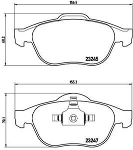 Bremseklosser sett, Framaksel, RENAULT GRAND SCÉNIC II, SCÉNIC II, 410600756R, 7701209101, 7701209672