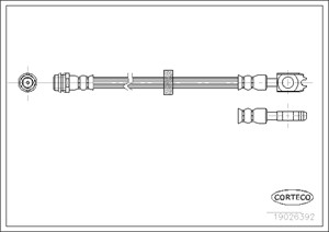 Bremseslange, Foran, Framaksel, AUDI,SEAT,SKODA,VW, 1J0611701, 1J0611701L