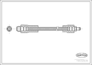 Bremseslange, Framaksel, MERCEDES-BENZ VANEO [414], 4144280035