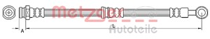 Bremseslange, Foran høyre, CITROËN C-CROSSER, C-CROSSER ENTERPRISE, MITSUBISHI OUTLANDER II, PEUGEOT 4007, 4650A530, 4806.H9