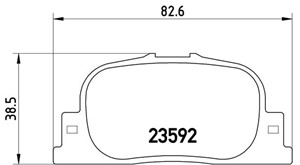 Bremseklosser sett, Bakaksel, LEXUS ES, TOYOTA CALDINA Kombi, CAMRY, PRIUS Liftback, 0446632030, 0446632040, 0446647010, 1037509400, 106