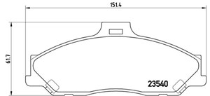 Bremseklosser sett, Framaksel, FORD RANGER, MAZDA B-SERIE, BT-50 Flak/chassi, BT-50 Pick-up, 2M342001EA, 2M342001FA, 3668591, 3894956, 4
