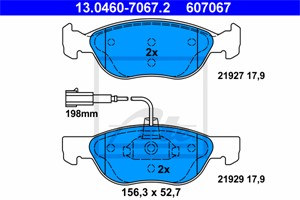 Bremseklosser sett, Framaksel, ALFA ROMEO 145, 146, 71753043, 77362300, 9947776