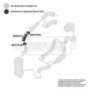 Ladeluftslange, Foran, Høyre, Øvre, VW POLO, 6X0145832E