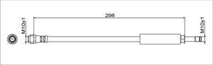 Bremseslange, Høyre bakaksel, Venstre bakaksel, MERCEDES-BENZ SLC [R172], SLK [R172], 172 428 00 35, 1724280035, A 172 428 00 35, A17242