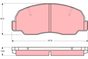 Bremseklosser sett, Framaksel, DAIHATSU,MAZDA, 04491-60020, 04491-60020-000, 04491-87601, 04491-87601-000, 04491-87602, 04491-87602-000,