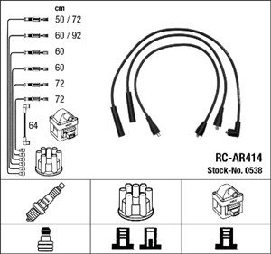 Tennledningssett, LAND ROVER DISCOVERY I, MG MGB GT, ROVER 2000-3500, 2000-3500 Halvkombi, ETC 8618, STC 8656