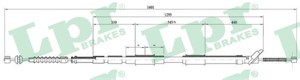 Kabel, parkeringsbremse, Bak, Høyre, TOYOTA COROLLA, COROLLA Compact, COROLLA Kombi, COROLLA Liftback, 4642002040, 4642012400