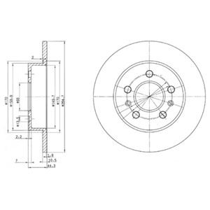 Bremseskive, Bakaksel, RENAULT LAGUNA I, LAGUNA Grandtour I, SAFRANE I, SAFRANE II, 7700 800 003, 7701 201 296, 7701 204 296, 7701 205 2