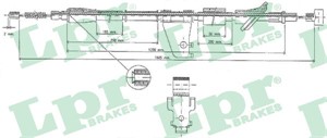 Kabel, parkeringsbremse, Bak, Venstre, OPEL AGILA, VAUXHALL AGILA Mk I, 4705708