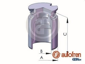 Stempel, bremseklave, Bakaksel, CHEVROLET,FIAT,OPEL,VAUXHALL
