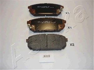Bremseklosser sett, Bakaksel, KIA SORENTO I, 583023ED00, 583023ED01, 583023EE00