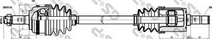 Drivaksel, Framaksel høyre, HONDA CIVIC Coupé VII, CIVIC Hatchback VII, 44305S5DA01, 44305S5DA51, 44305S6A950