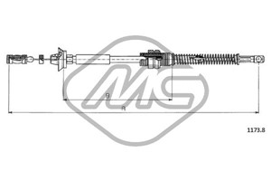 Gasskabel, CITROËN JUMPER Buss, JUMPER Flak/chassi, JUMPER Skåp, FIAT DUCATO Buss, DUCATO Flak/chassi, DUCATO Skåp, 1315770080
