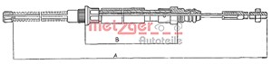 Kabel, parkeringsbremse, Bak, Venstre, PEUGEOT 405 I, 405 II, 405 Break I, 405 Break II, 4745.73