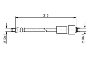 Bremseslange, Bakaksel, Framaksel, Ytre, Nede, Øvre, OPEL,RENAULT,VAUXHALL, 4405655, 77 04 001 952, 77 04 001 953, 77 04 002 450, 77 04