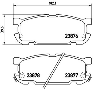 Bremseklosser sett, MAZDA MX-5 II, N0Y12648Z, N0Y72648ZC, N0Y92643ZA, N0Y92643ZB, N0Y952643ZA, NCY32648Z, NCY32648ZA