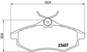 Bremseklosser sett, CITROËN C2, C2 ENTERPRISE, C3 I, 1611457180, 1617257080, 425236, 425258, 425345, 425369, 425384, E172285