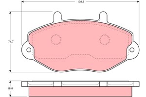 Bremseklosser sett, FORD TRANSIT Buss, TRANSIT Flak/chassi, TRANSIT Skåp, TRANSIT TOURNEO Buss, 5028764, 6197739, 6965580, 7018203, 92VB