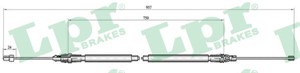 Kabel, parkeringsbremse, Bak, Venstre, CITROËN C4 GRAND PICASSO I, C4 PICASSO Minibus, minivan I, 4745Z7
