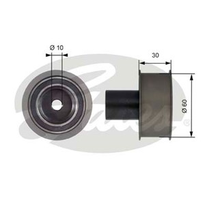 Styrerulle-kilerem tannrem, NISSAN ALMERA I, ALMERA Hatchback I, PRIMERA, PRIMERA Hatchback, PRIMERA Traveller, 13077-54A02