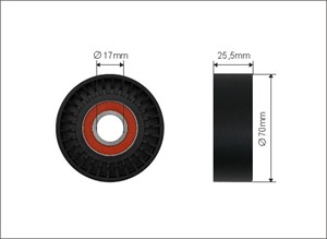 Strammerull, kilerem med ribber, FORD FIESTA V, FIESTA Van V, FUSION, KA, STREET KA, 1149701, 1340774, 1376886, 1488357, 1517861, 2S6G10