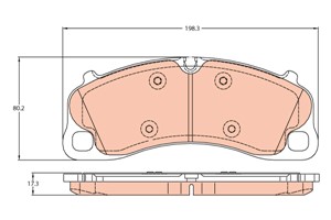 Bremseklosser sett, Framaksel, PORSCHE 911, 911 Cabriolet, 991 351 947 01