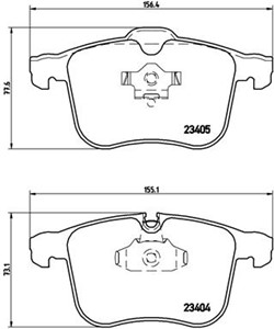 Bremseklosser sett, Framaksel, CADILLAC,OPEL,SAAB,VAUXHALL, 12802167, 1605079, 1605138, 9268709, 93176379, 93802167